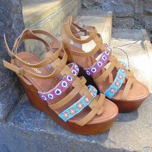 Women's Vintage Bamboo Woobery-12 Wood Wedges